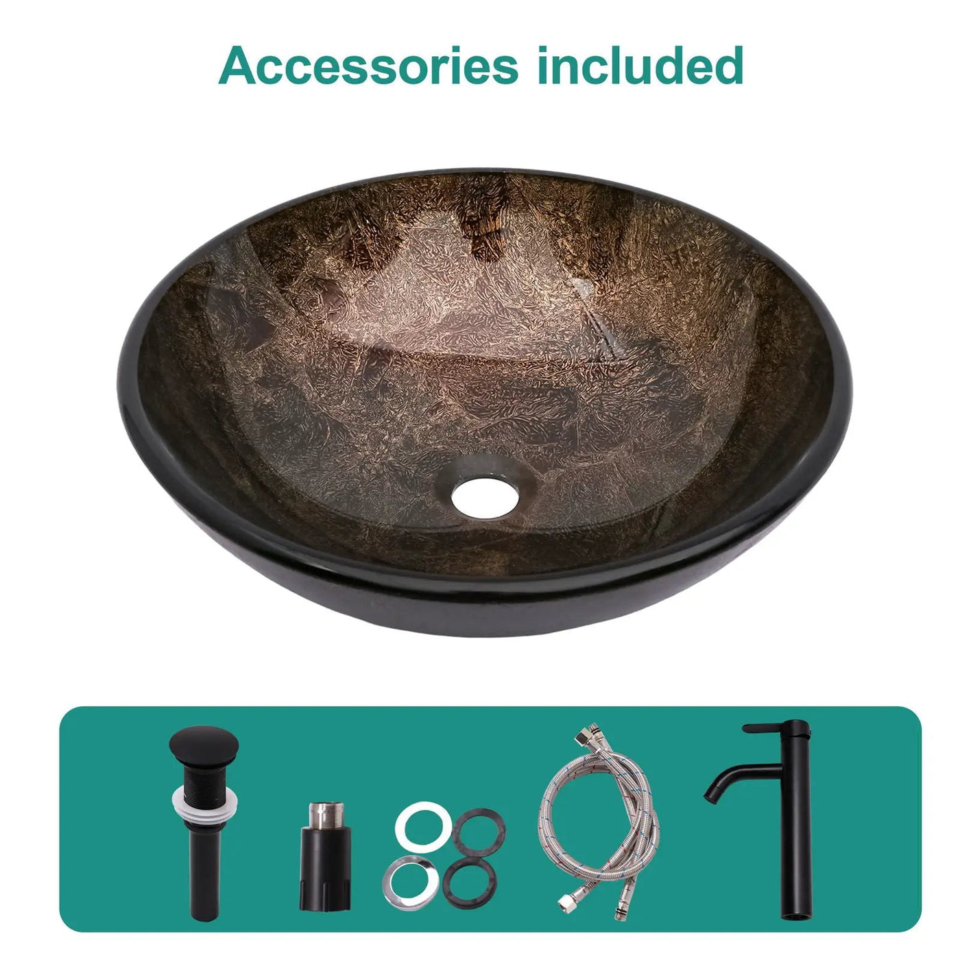 Vessel Sink With Faucet And Pop-Up Drain by HouseOfZazla