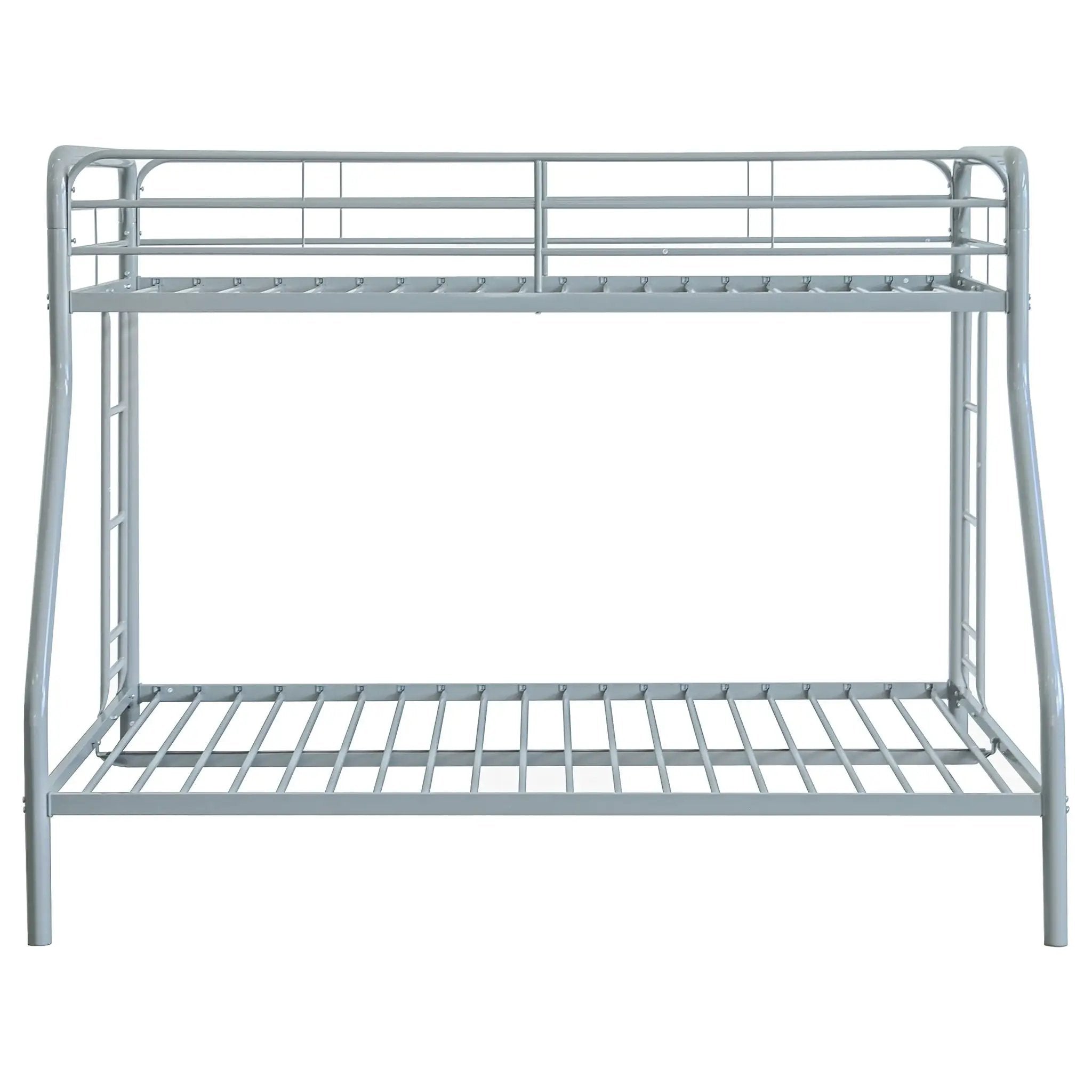 Carson Metal Twin Over Full Bunk Bed Glossy Silver by Unique Piece Furniture