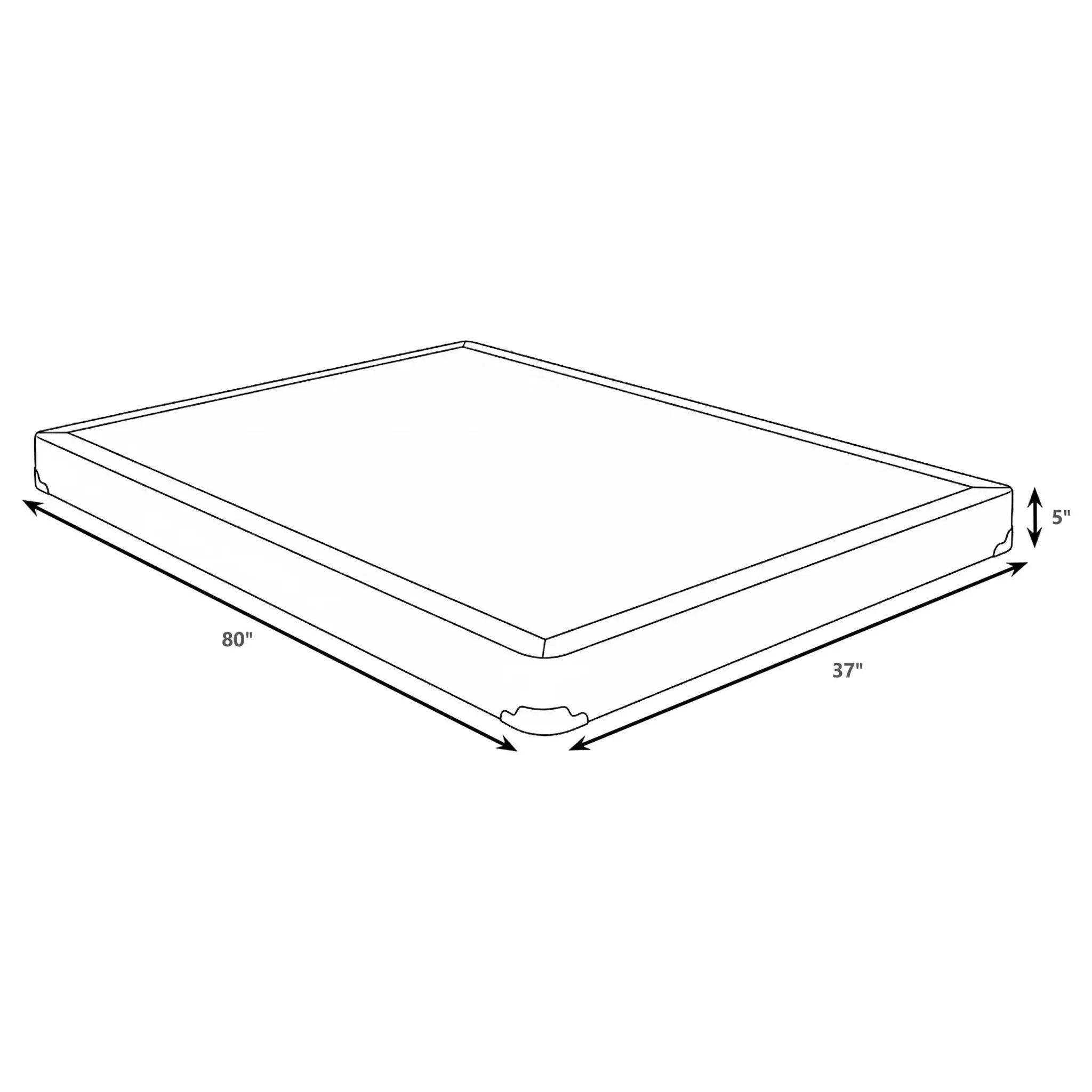 Mercer 5-inch Twin XL Low Profile Box Spring Foundation by Unique Piece Furniture