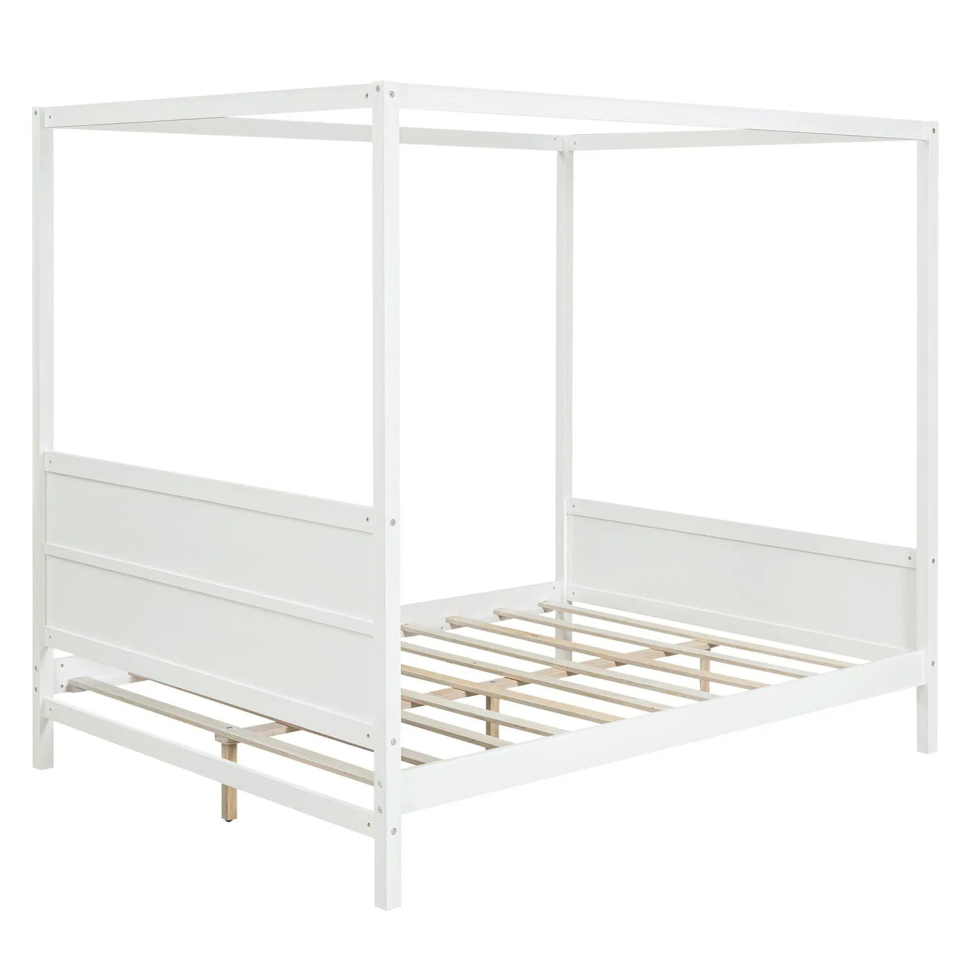 Canopy Platform Bed With Headboard And Footboard, Slat Support Leg by HouseOfZazla