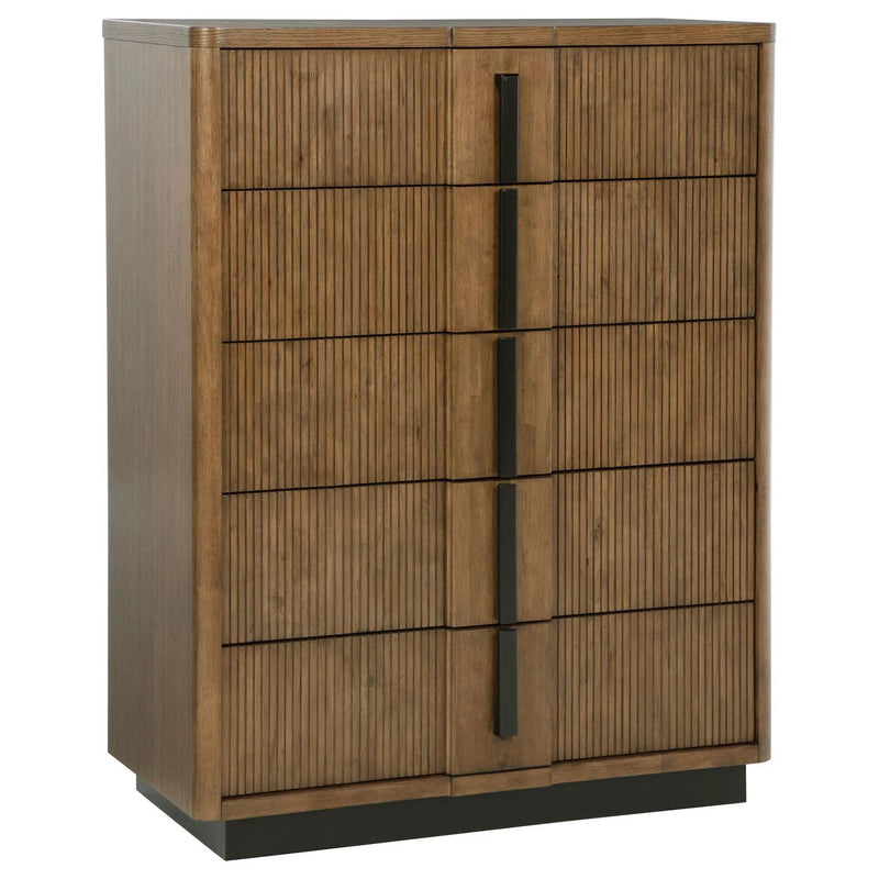 Terrace 5-drawer Chest of Drawers Ash Brown by Unique Piece Furniture