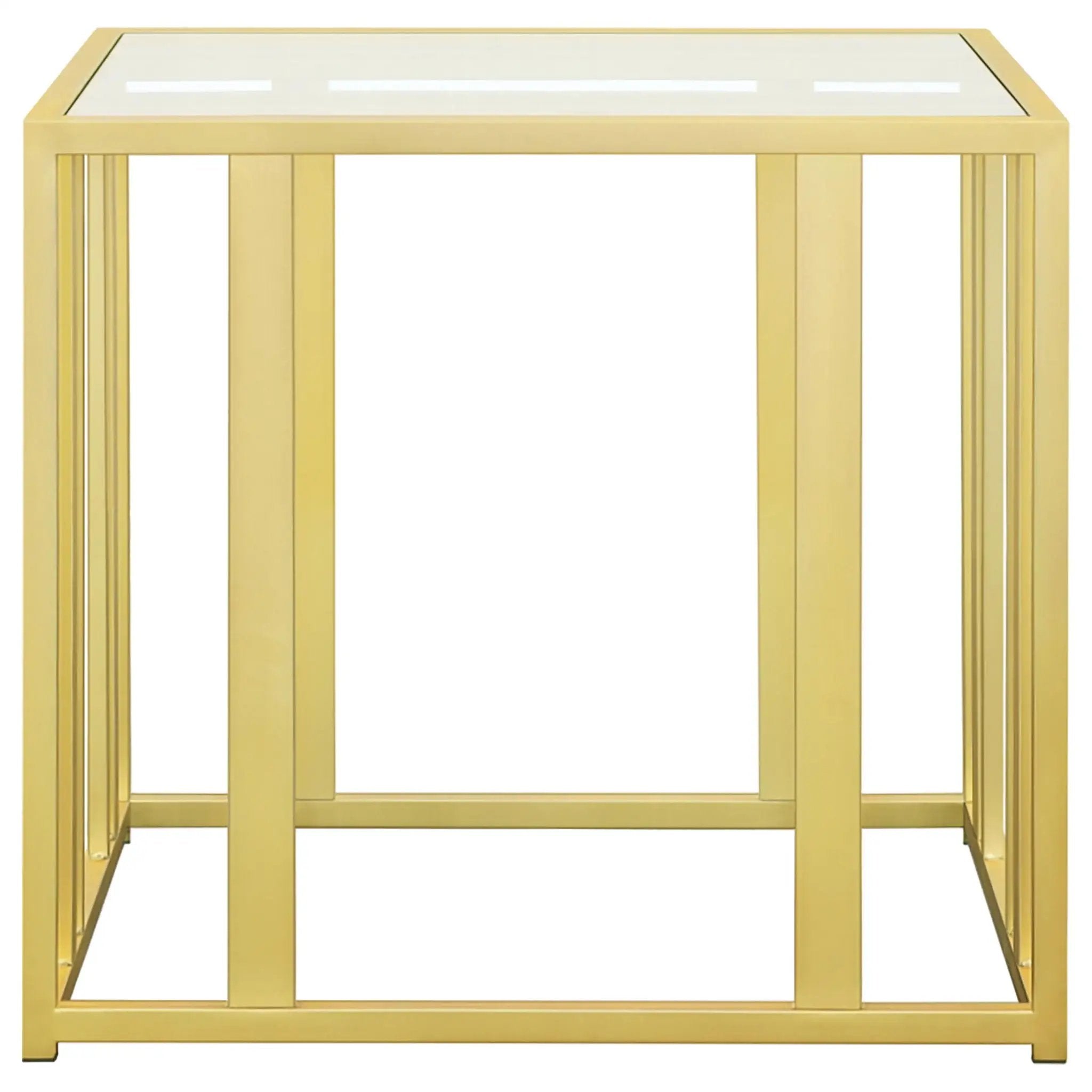 Adri 2-piece Coffee and End Table Set Matte Brass by Unique Piece Furniture