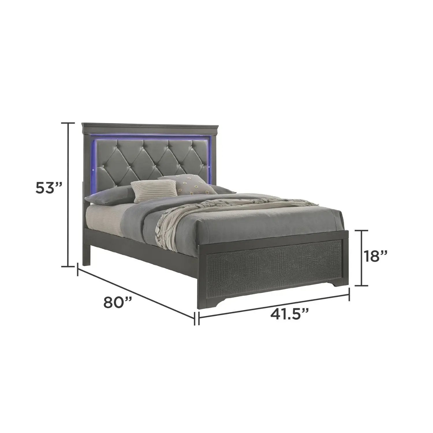 Blaze - Modern Bedroom Set With LED Headboard by HouseOfZazla