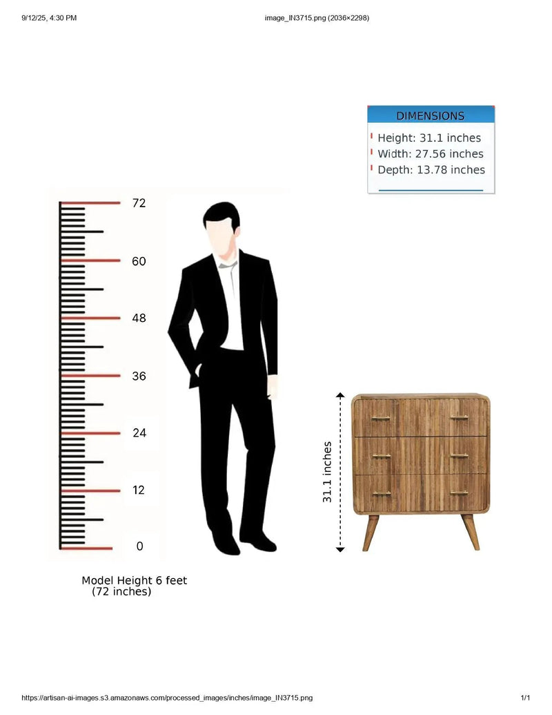 T Bar Ridged Chest - Brown by HouseOfZazla