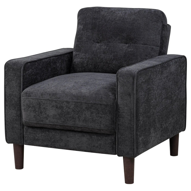 Bowen II Fabric Upholstered Track Arm Chair Steel Grey by Unique Piece Furniture