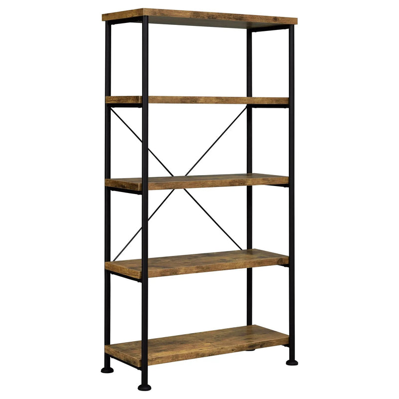 Analiese 63-inch 4-shelf Bookshelf Rustic Nutmeg by Unique Piece Furniture
