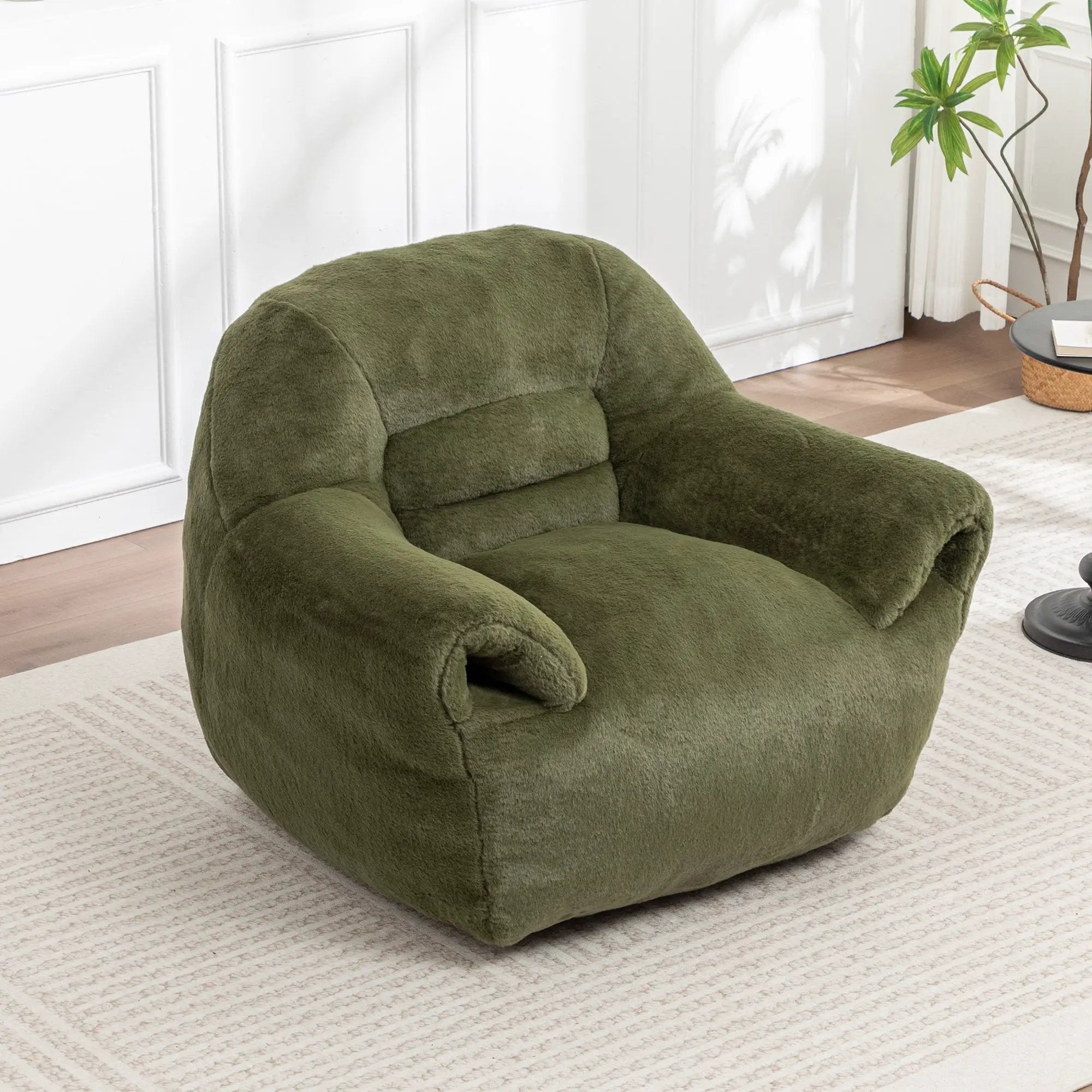 Comfy Faux Fur Bean Bag Chair by HouseOfZazla