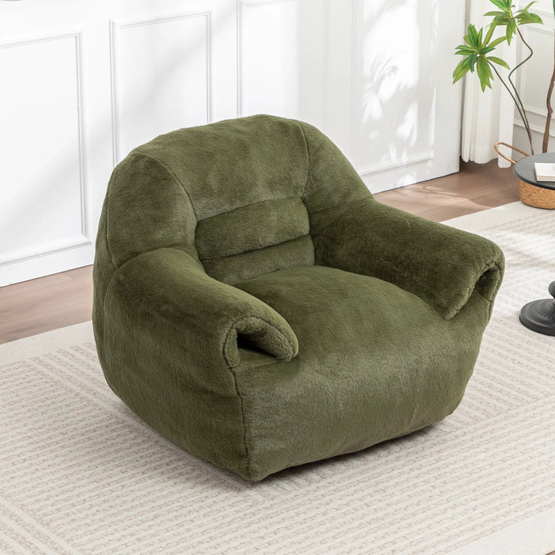 Comfy Faux Fur Bean Bag Chair by HouseOfZazla