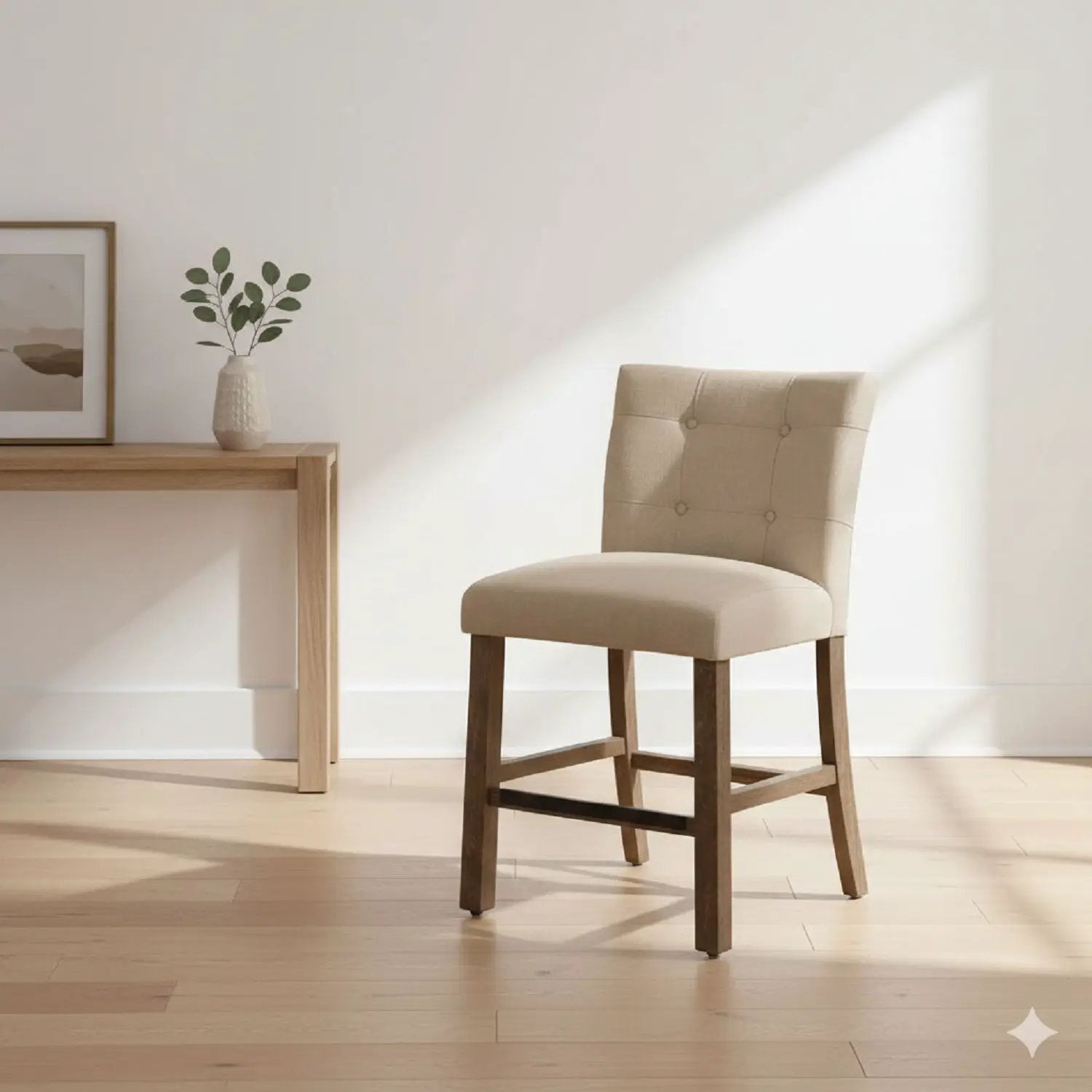 Upholstered Counter Dining Chair (Set of 2) - Light Gray by Unique Piece Furniture