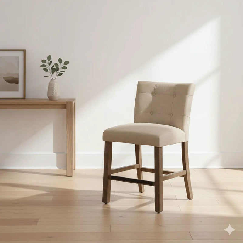 Upholstered Counter Dining Chair (Set of 2) - Light Gray by Unique Piece Furniture