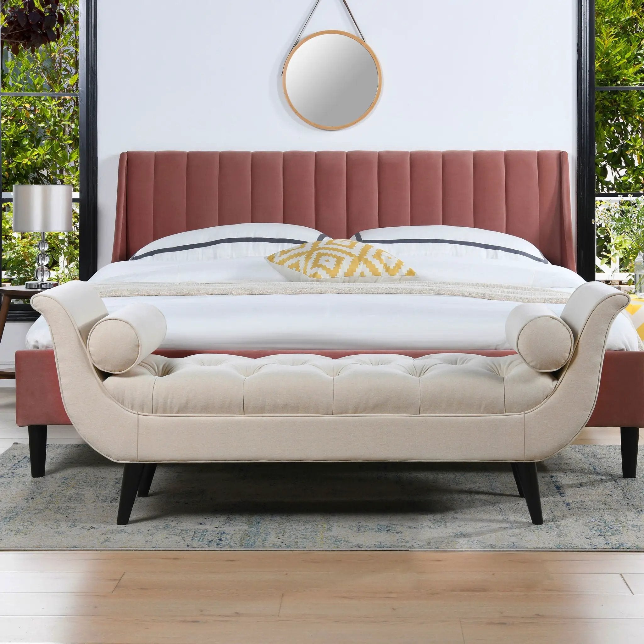 Alma - Tufted Flared Arm Entryway Bench by Unique Piece Furniture