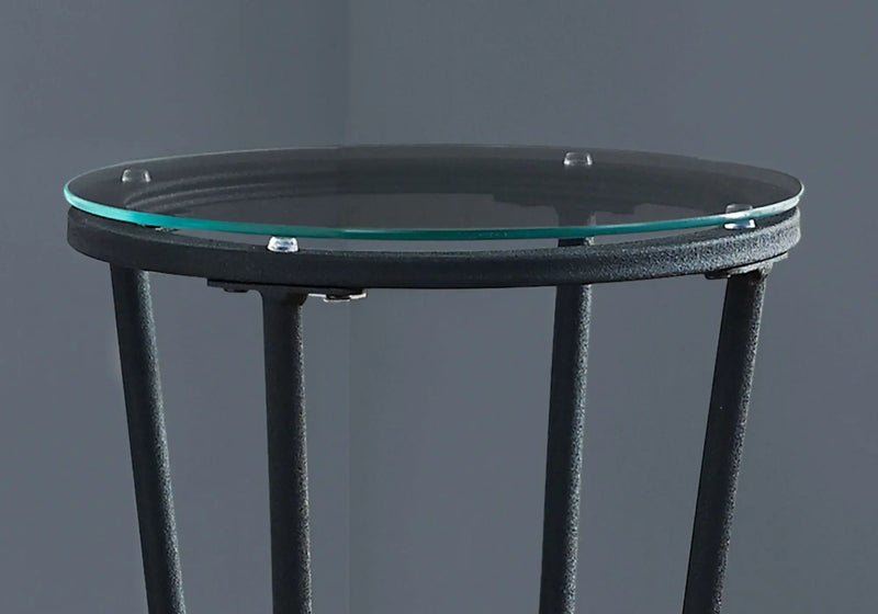 Accent Side Table, Plant Stand, Round, Contemporary & Modern - Black by Unique Piece Furniture