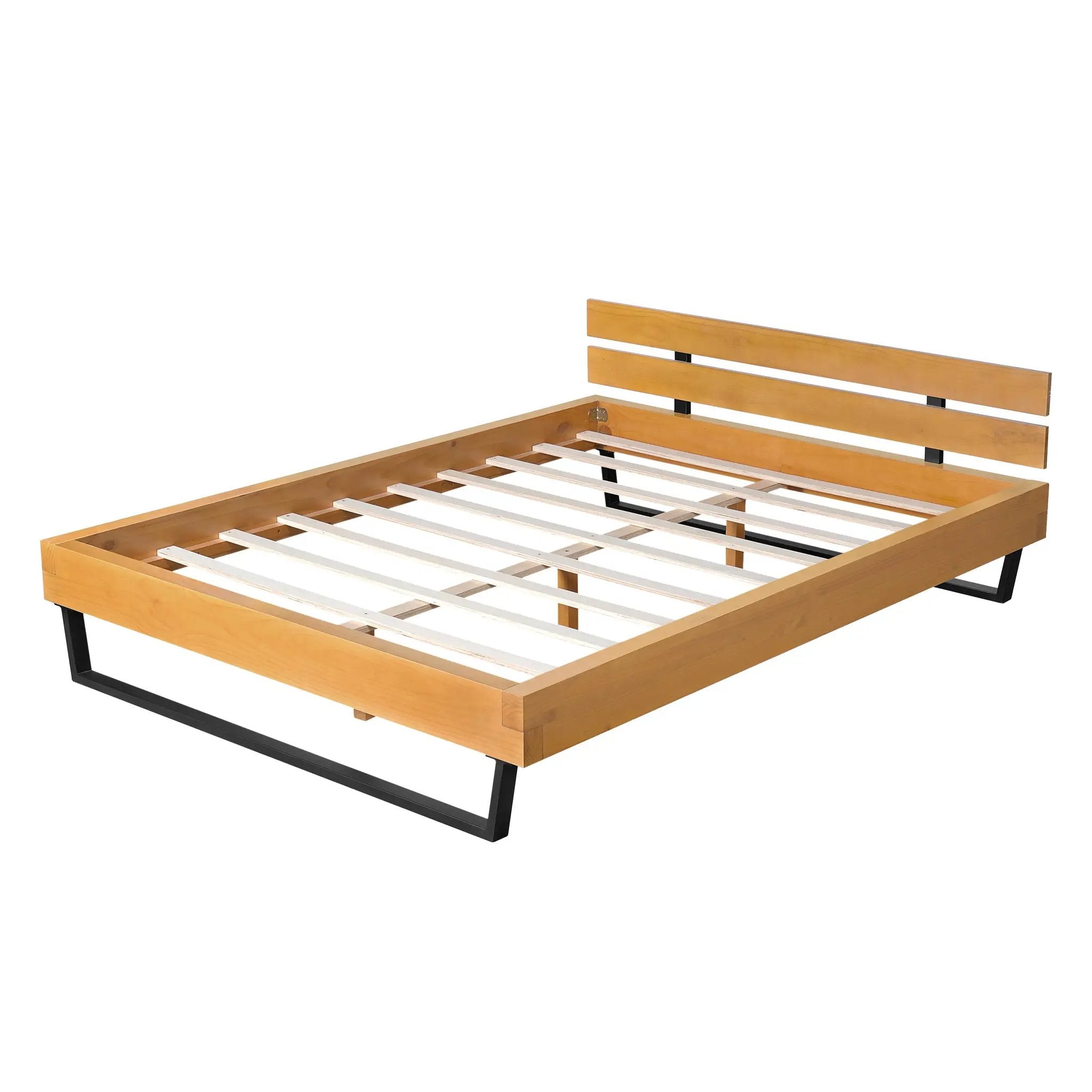 Pine Wood Bed Frame Queen Size by HouseOfZazla