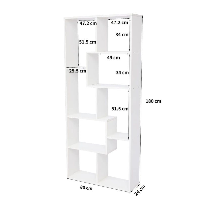 Asymmetrical Display Shelf & Bookcase, 5 Tier by HouseOfZazla