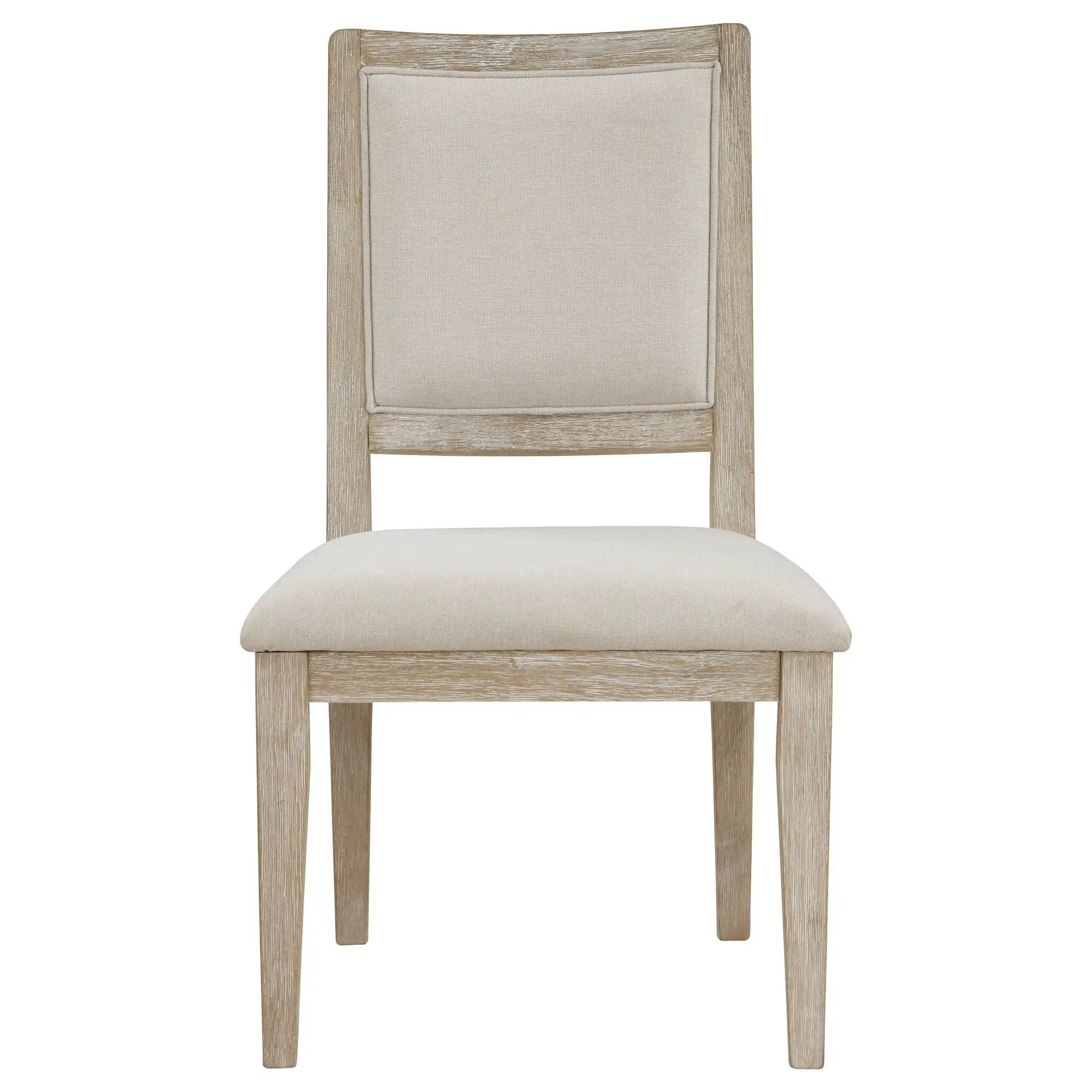 Trofello Cushioned Dining Side Chair White Washed (Set of 2) by Unique Piece Furniture