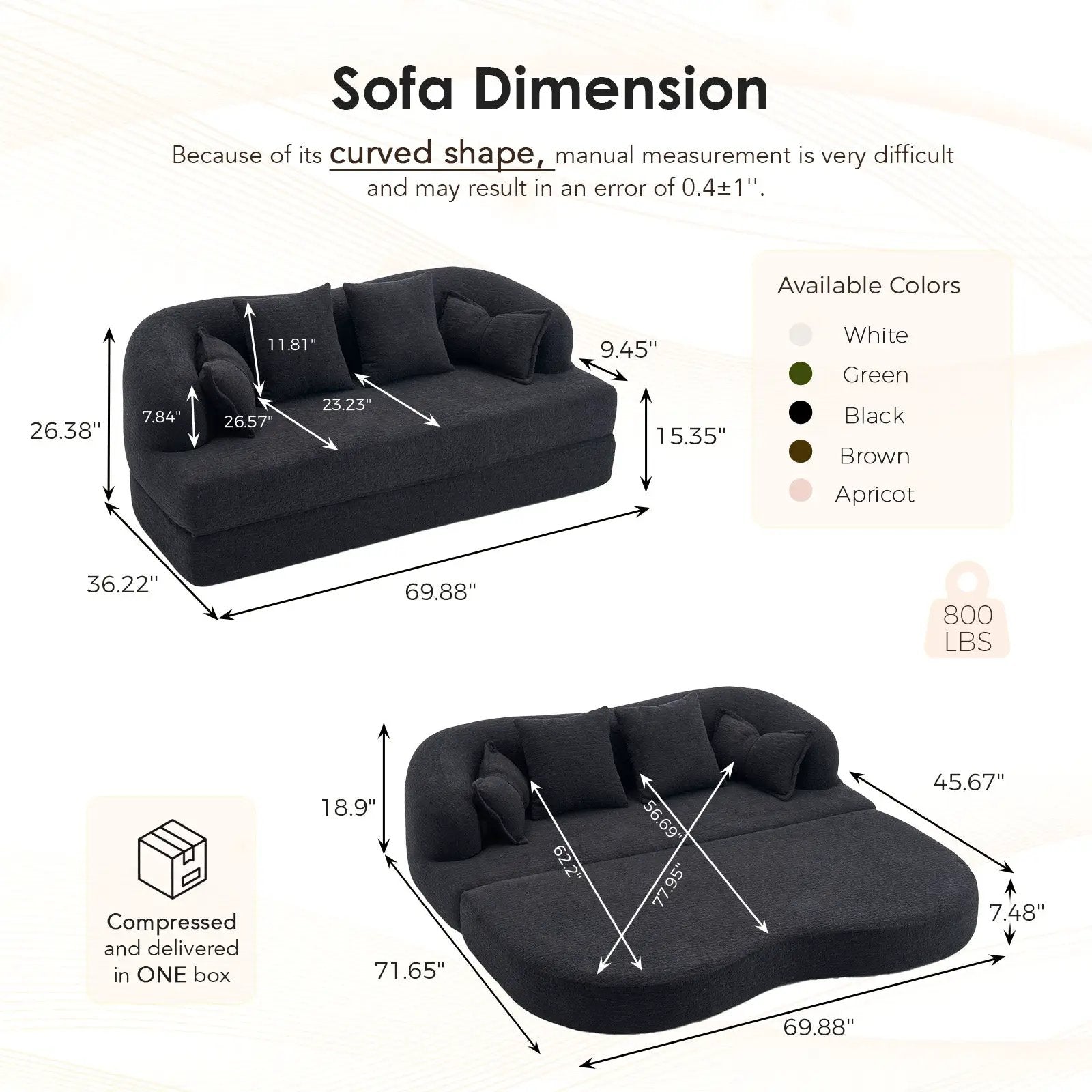 2-in-1 Foldable Sofa Bed by HouseOfZazla