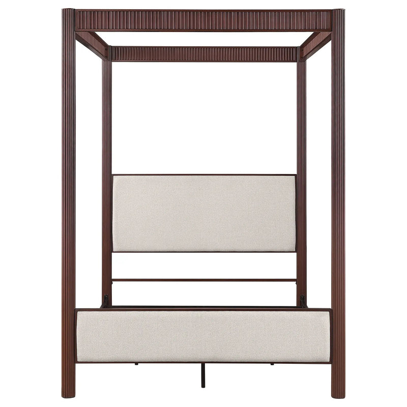 Zimmerlee 89-inch Metal Queen Canopy Bed Rust Brown by Unique Piece Furniture