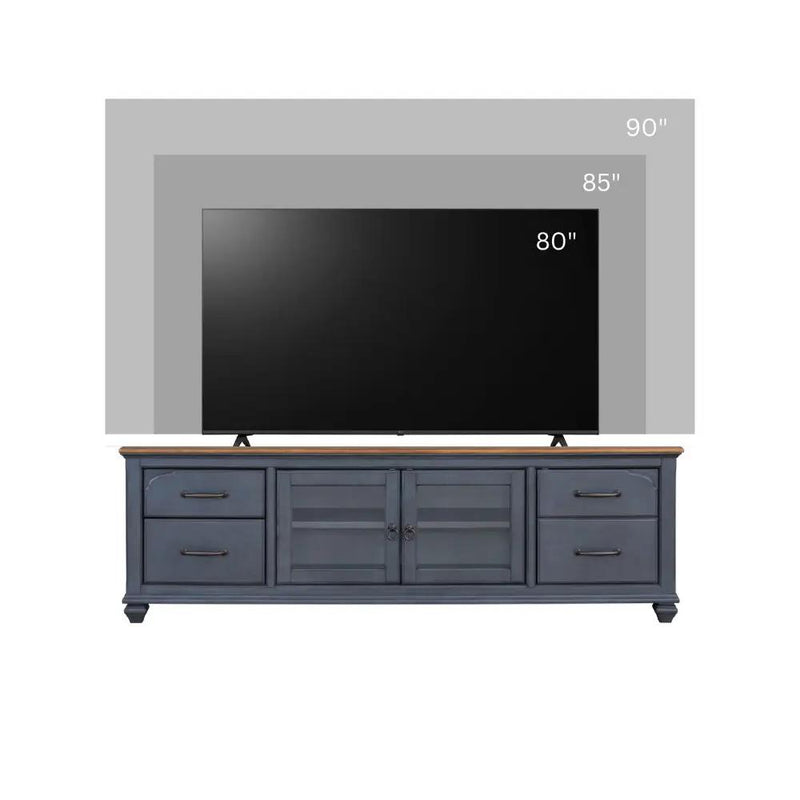 TV Stand For TVs Up To 90" - Blue by HouseOfZazla