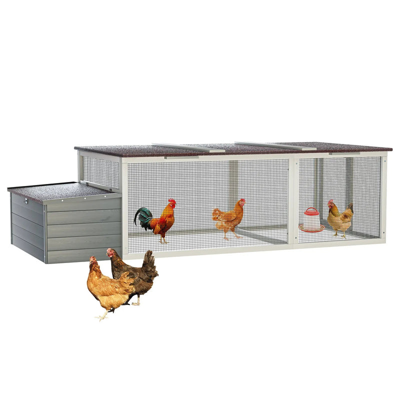 20.93ft² Large Wooden Chicken Coop Outdoor Hen House by HouseOfZazla