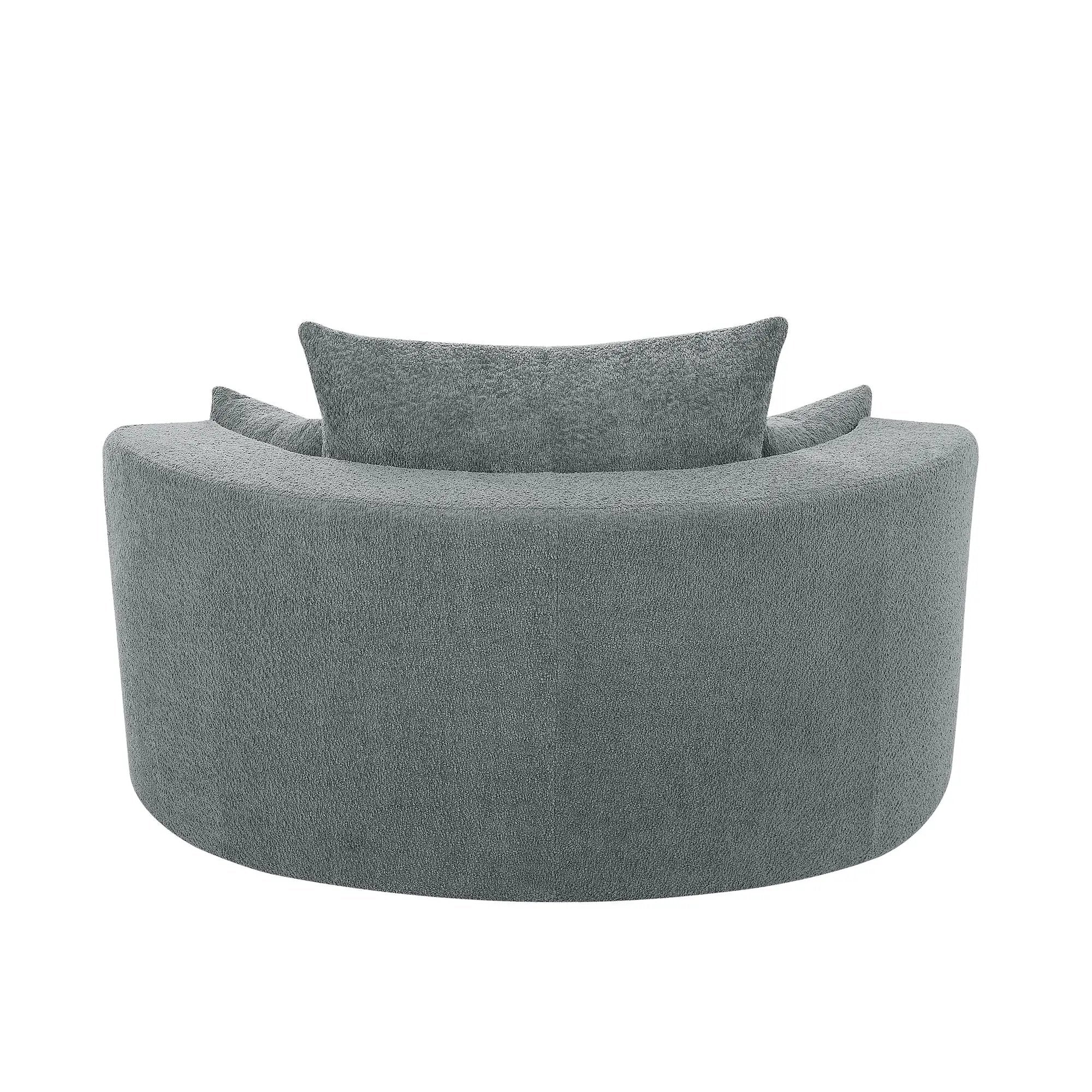 360° Swivel Accent Barrel Chair With 3 Removable Pillows For Living Room by HouseOfZazla