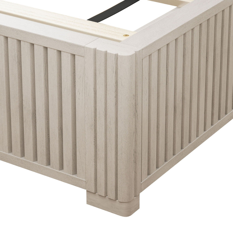 Platform Bed Frame With Headboard, Floor Standing Design by HouseOfZazla