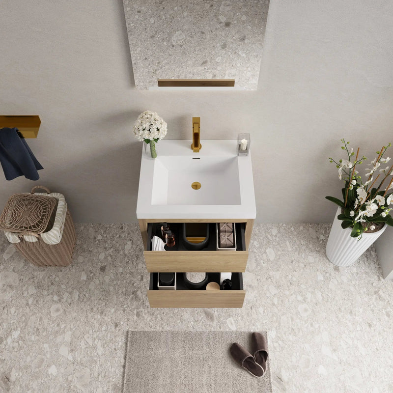 24" Wall-Mounted Bathroom Vanity with Sink by HouseOfZazla