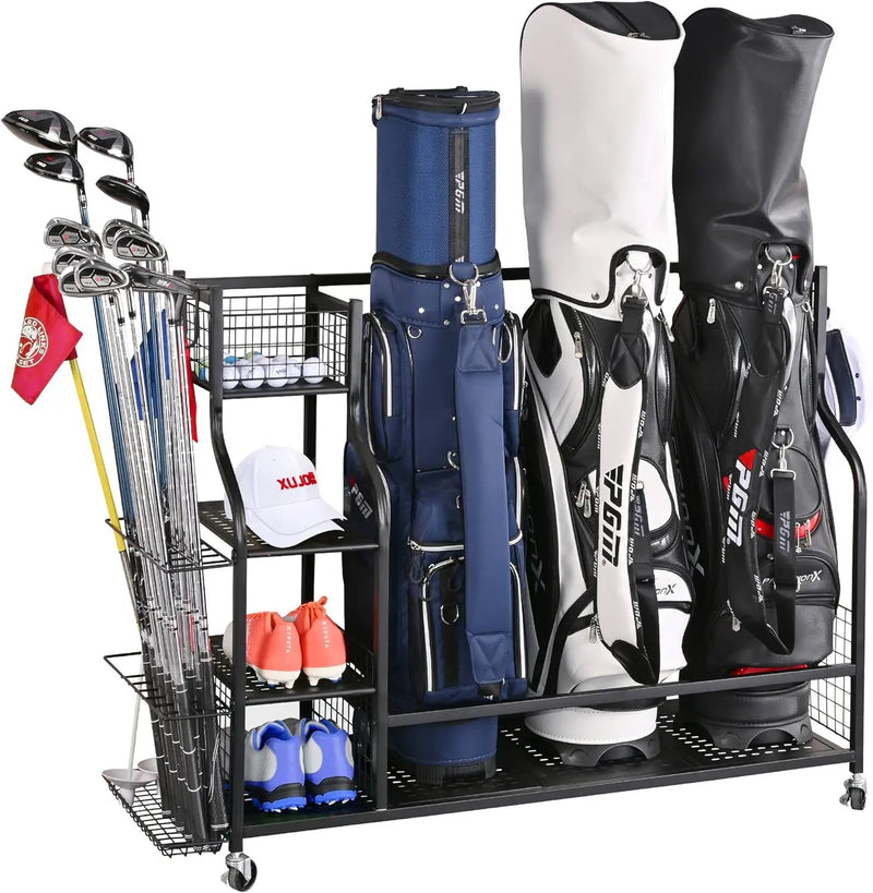 4 Golf Bag Organizer Garage Storage by HouseOfZazla