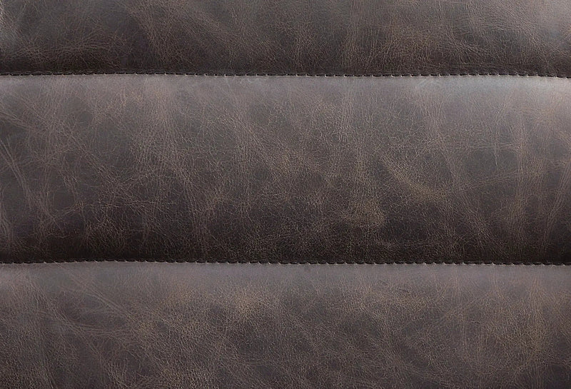 Pipino - Top Grain Leather Accent Chair With Swivel - Antique Ebony by HouseOfZazla