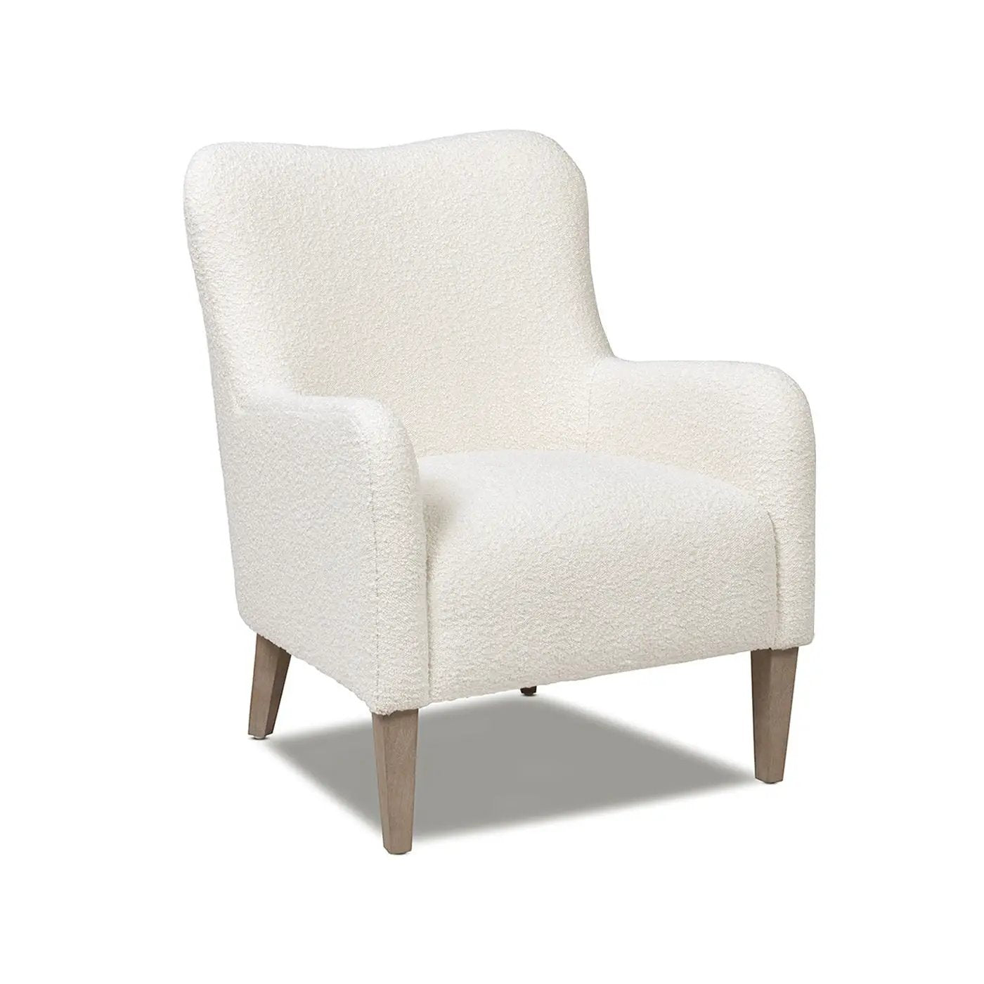 Nimbus - Curved Accent Chair - Ivory White by Unique Piece Furniture