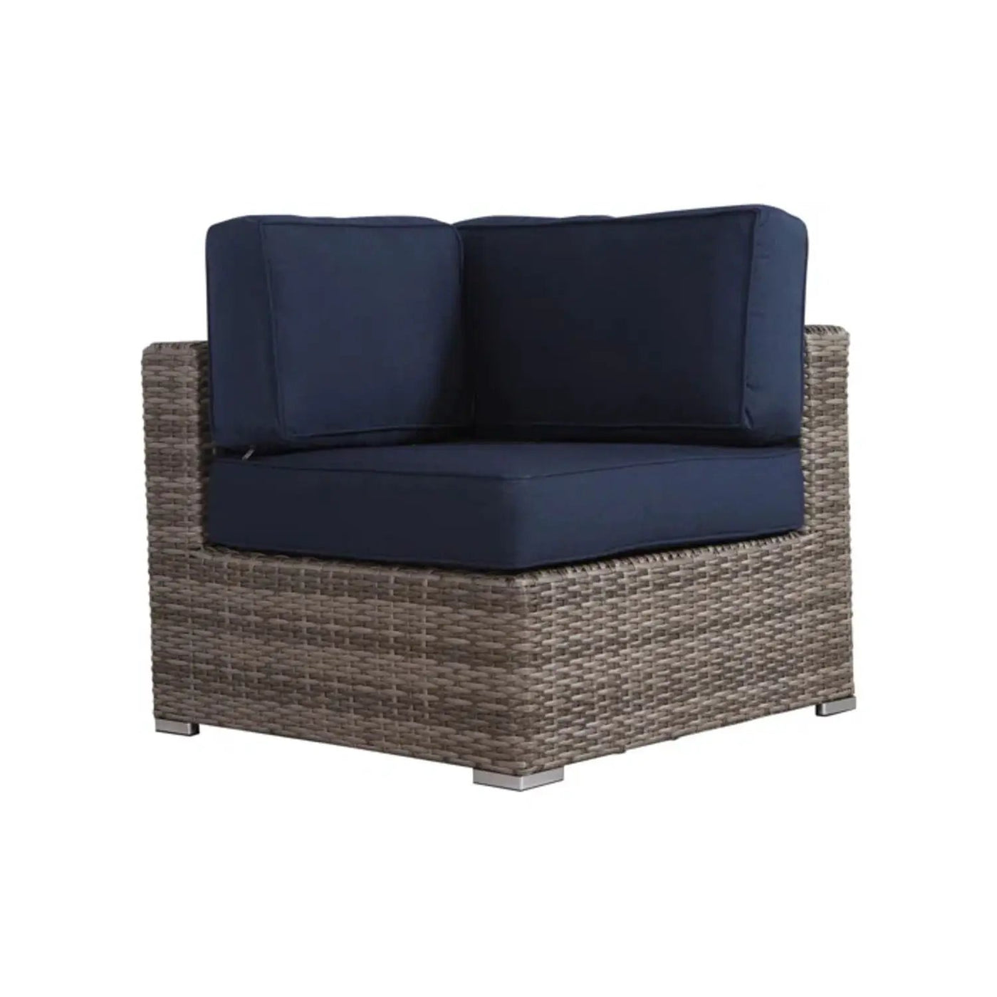 Modern Patio Rattan Sectional Set With Cushions by Unique Piece Furniture