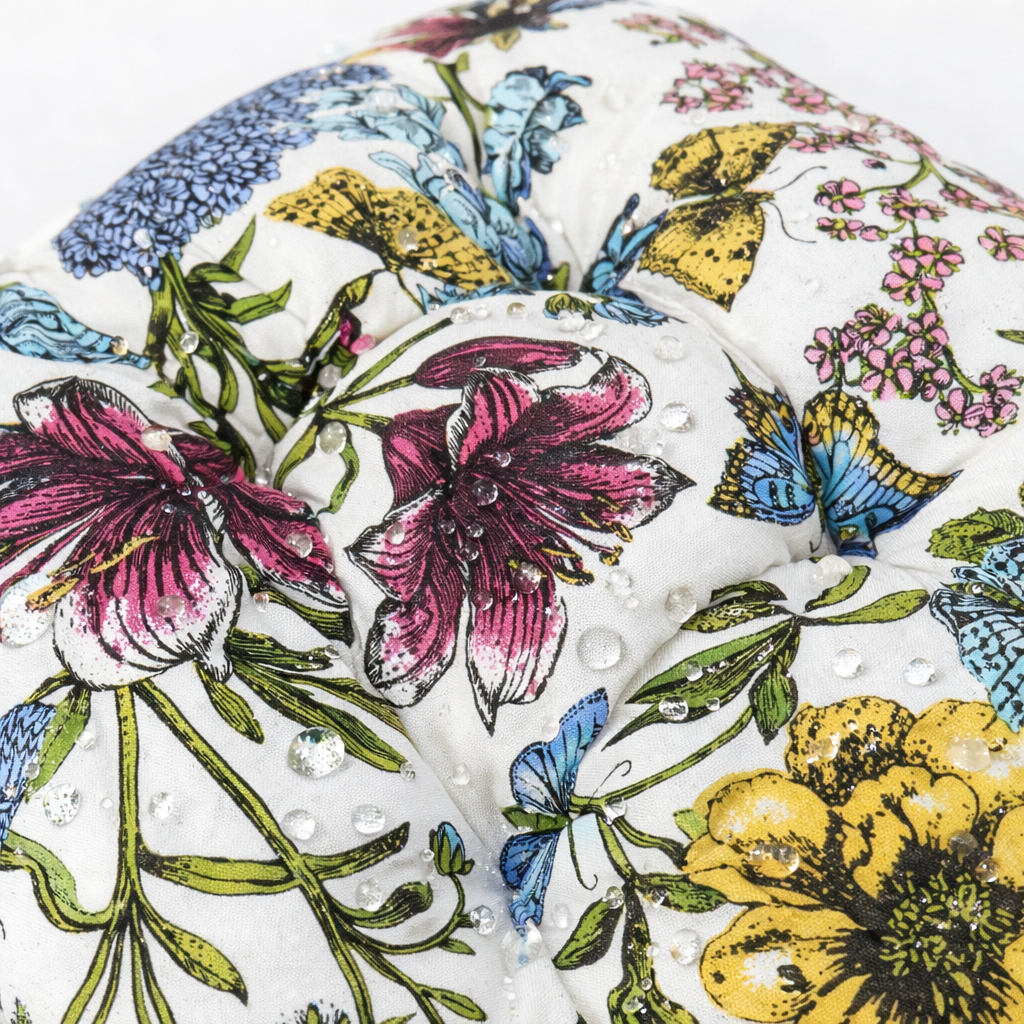 Outdoor Chair Cushions Set of 2, Botanical Floral, photo 3 of 10