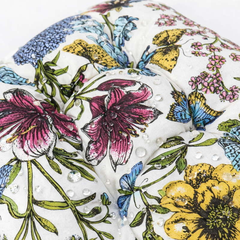 Outdoor Chair Cushions Set of 2, Botanical Floral, photo 3 of 10