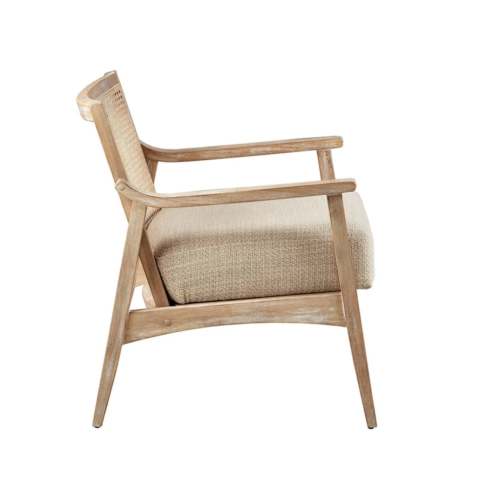 Cane Back Upholstered Accent Chair by HouseOfZazla