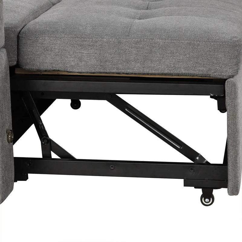 Convertible L Shaped Sofa Couch With Storage, Cup Holders, USB Ports