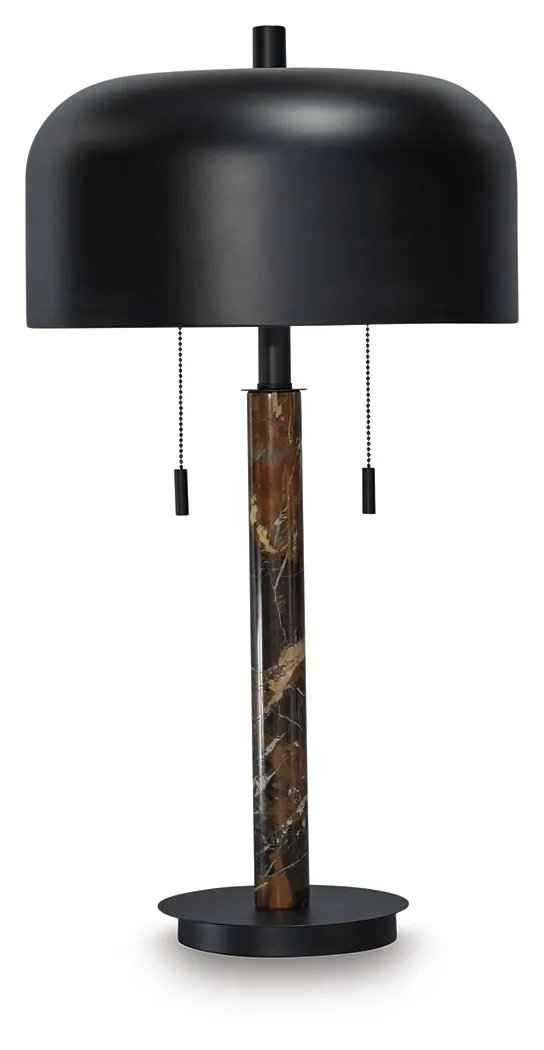 Alanbert - Metal Table Lamp - Brown / Black by Unique Piece Furniture