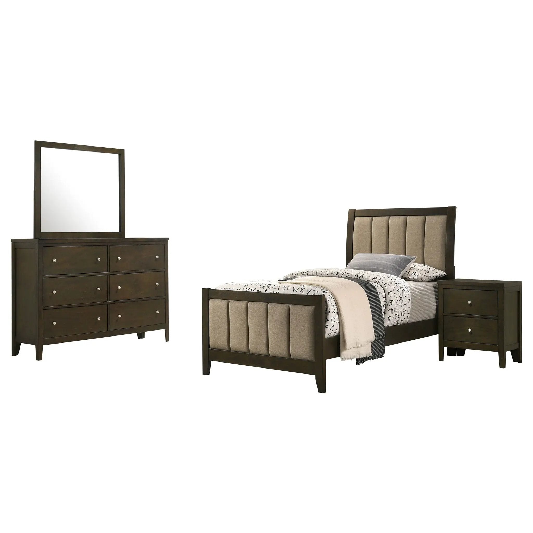 Wilkes 4-piece Twin Bedroom Set Dark Cocoa by Unique Piece Furniture