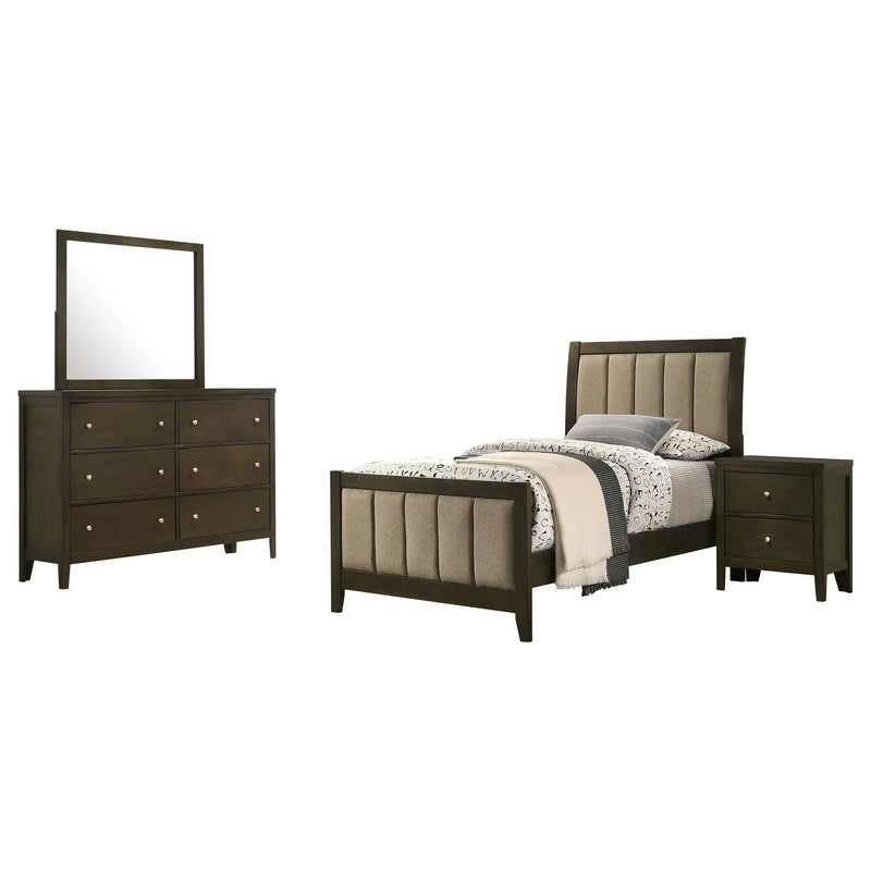 Wilkes 4-piece Twin Bedroom Set Dark Cocoa by Unique Piece Furniture