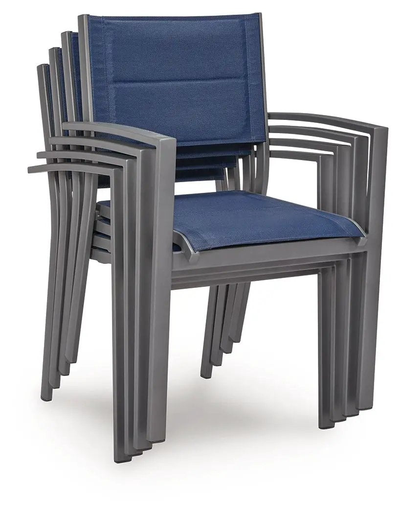 Rocky Creek - Sling Arm Chair (Set of 4) - Blue / Gray by Unique Piece Furniture