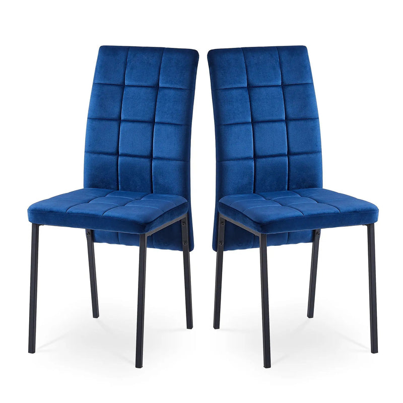 High Back Nordic Dining Chair Modern Fabric Chair With Legs (Set of 2) by HouseOfZazla