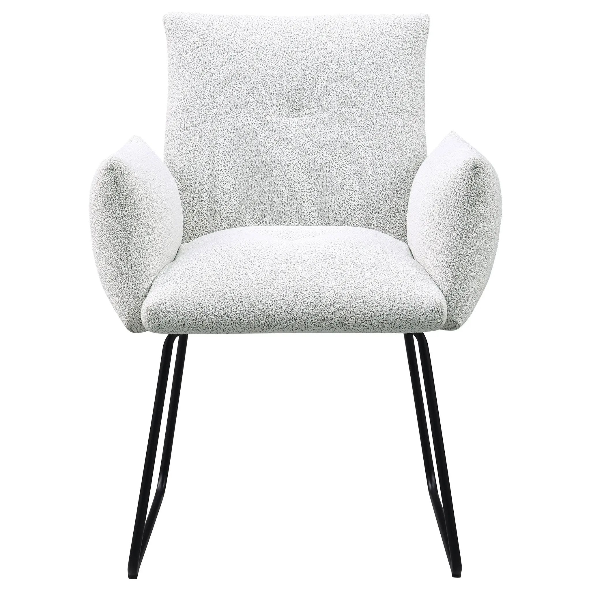 Ackland Upholstered Dining Arm Chair Light Grey (Set of 2) by Unique Piece Furniture