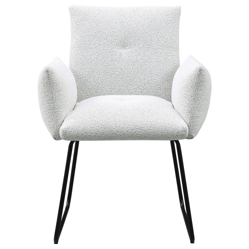 Ackland Upholstered Dining Arm Chair Light Grey (Set of 2) by Unique Piece Furniture