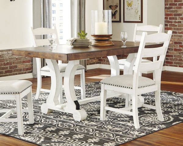 Valebeck - Rectangular Dining Room Table - White / Brown, photo 2 of 7