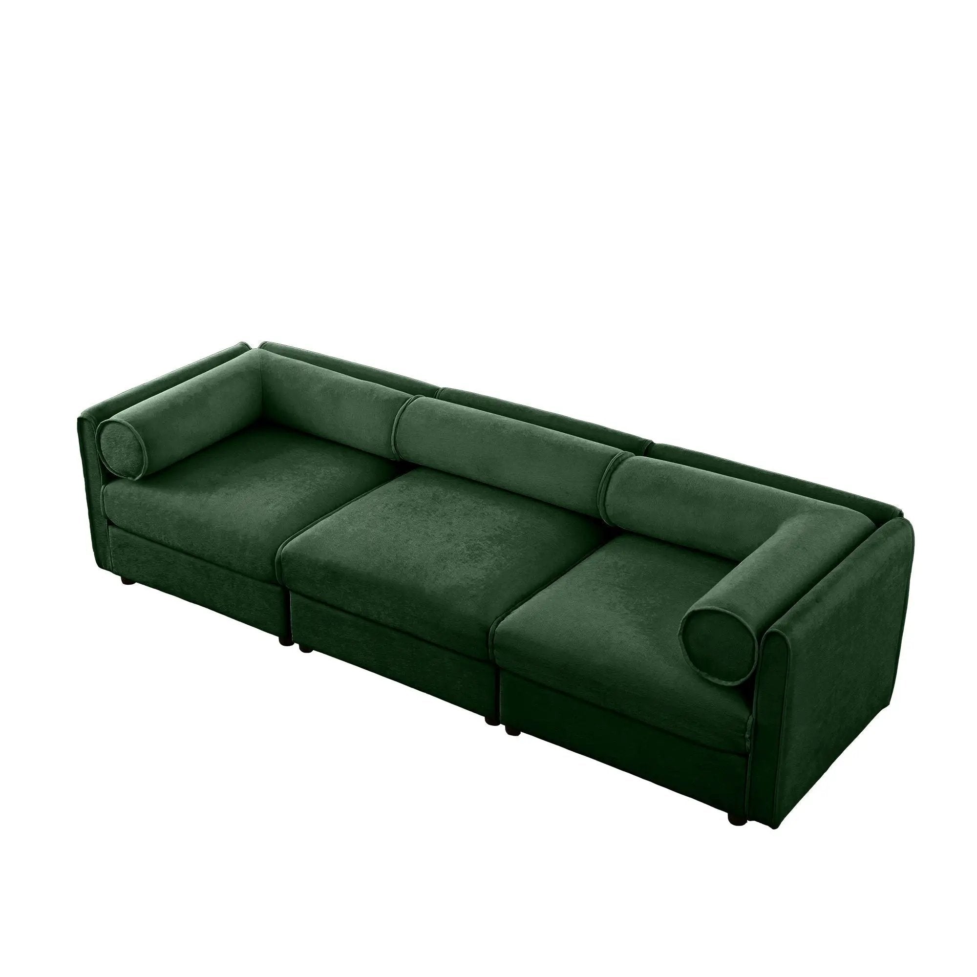 Stylish Sofa With Storage Seat And Cylindrical Backrest by Unique Piece Furniture