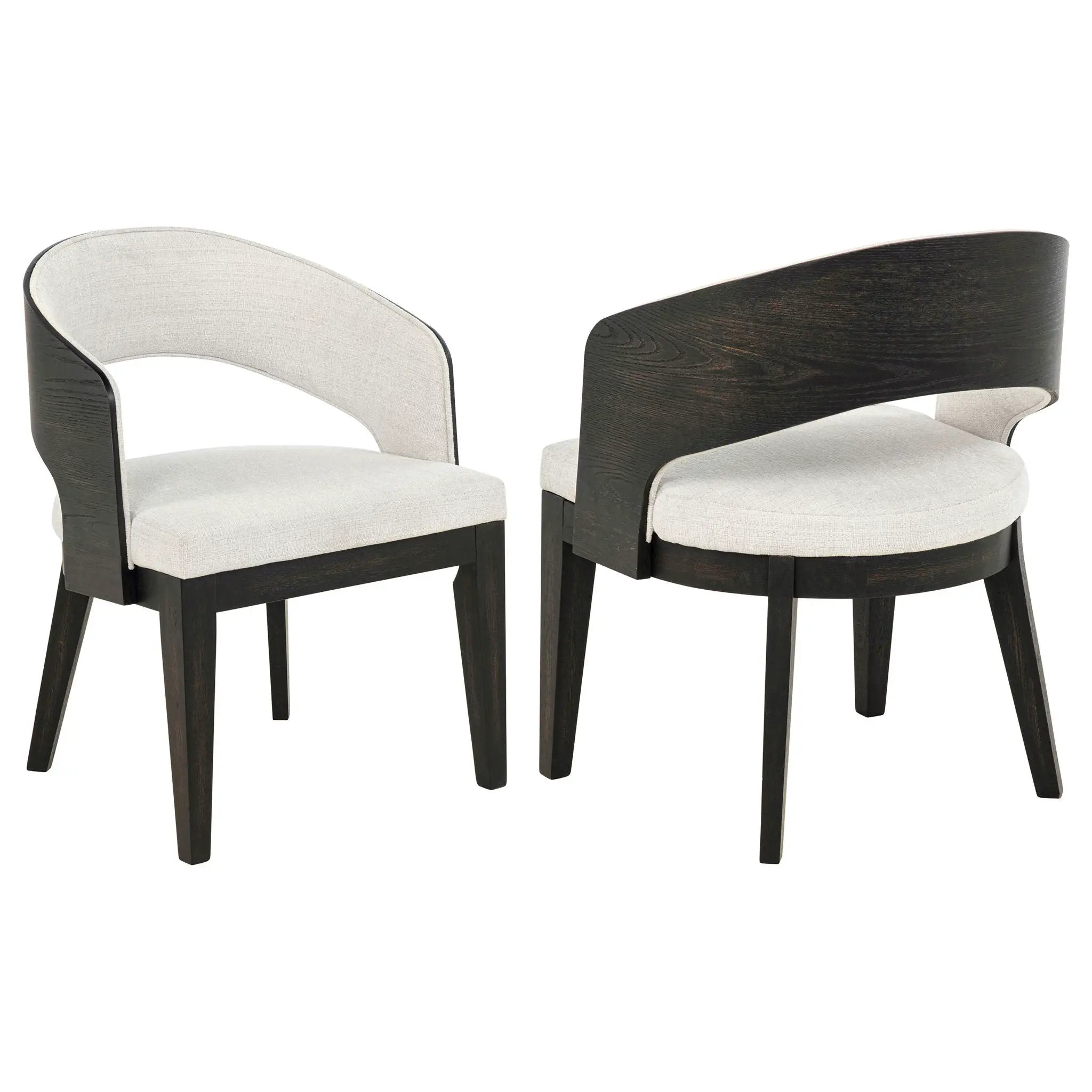 Leandro Upholstered Dining Arm Chair Cream (Set of 2) by Unique Piece Furniture