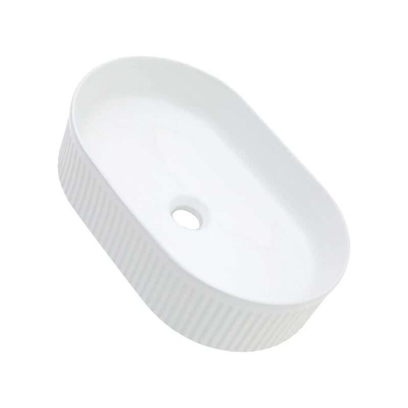 Vessel Oval Bathroom Sink - White by HouseOfZazla