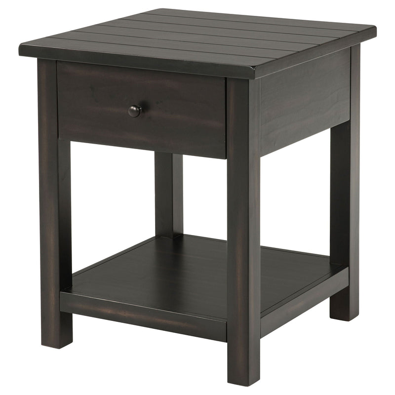 Castleton - 1 Drawer Wood End Table With Shelf by HouseOfZazla