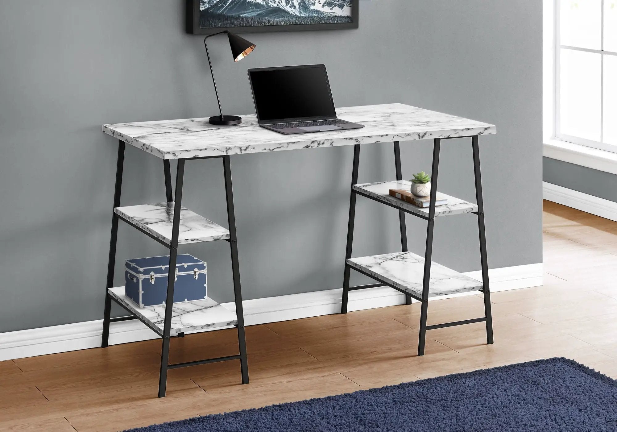 Computer Desk For Home Office, Laptop, Storage Shelves, Contemporary & Modern by Unique Piece Furniture