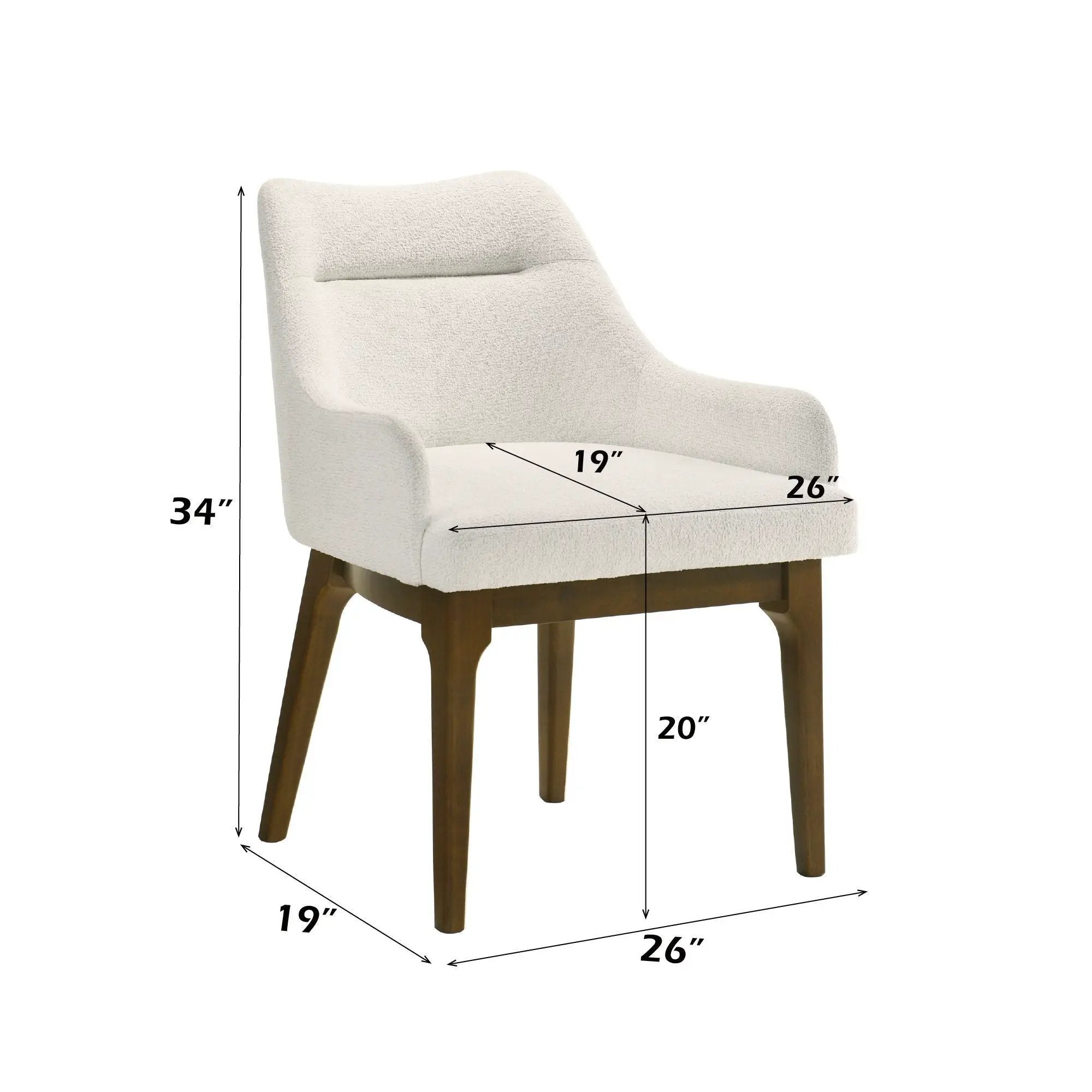 Kasha - Side Chair (Set of 2) - Beige / Oak by HouseOfZazla