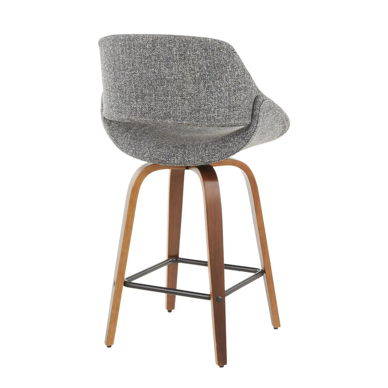 Fabrico - Mid-Century Modern, Counter Stool (Set of 2) by HouseOfZazla