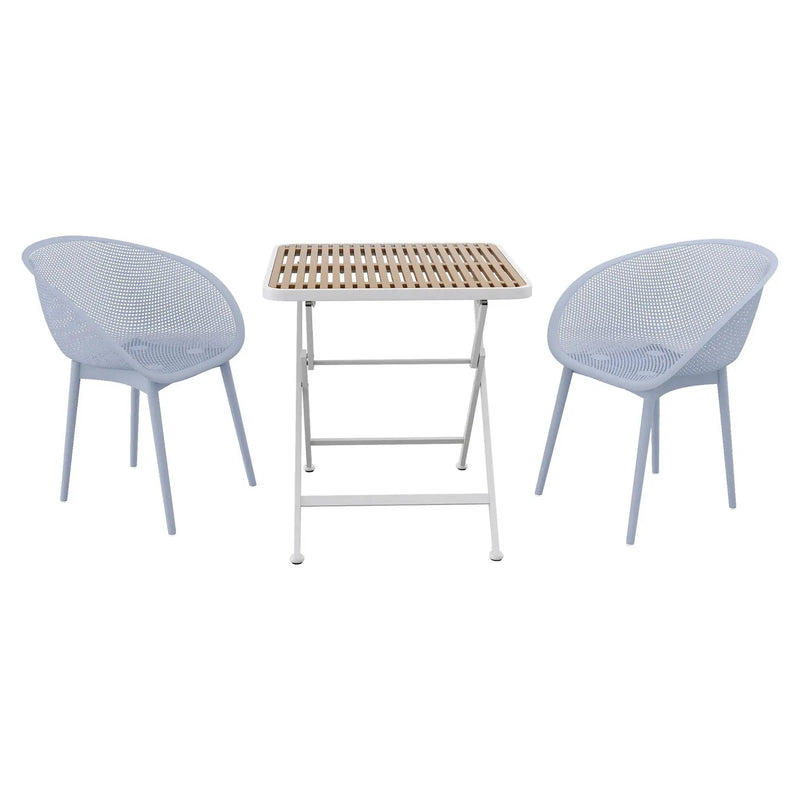 2 Pack Lounge Chair Set & Folding Square Table by Unique Piece Furniture